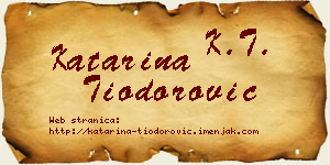 Katarina Tiodorović vizit kartica